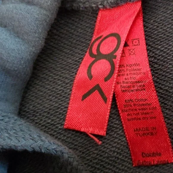 Hoodie Sweatshirt with Front Pocket, Charcoal - Picture 2 of 2